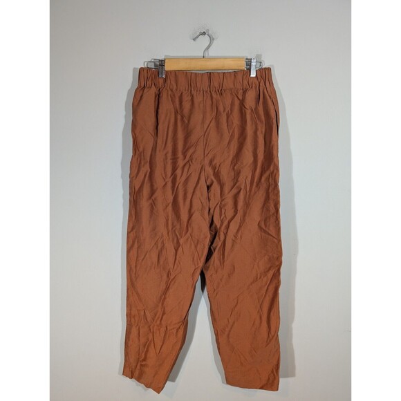 Madewell Pants Women Sz M Burnt Orange High Rise Cropped Trousers‎ - Picture 2 of 9